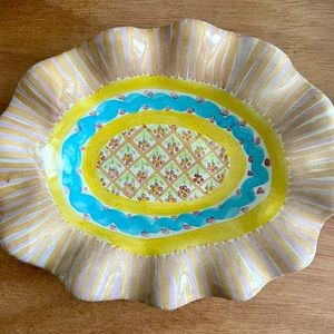 MacKenzie-Childs Fluted Trinket/Soap Dish